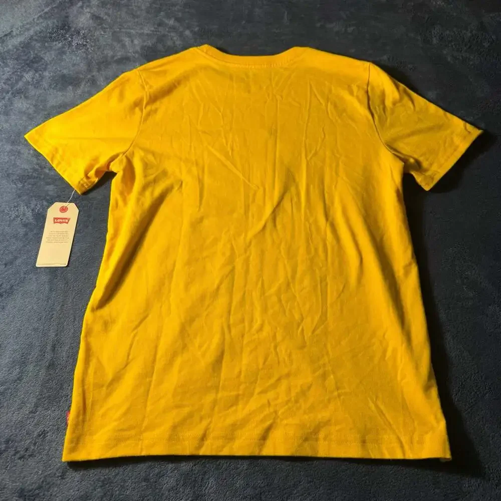 Levi's Boys Sailing Patch Detail Crew Neck T-Shirt Yellow Size XL